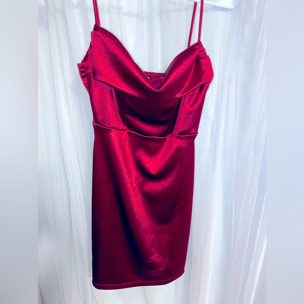 Red Hot Satin Mini Dress